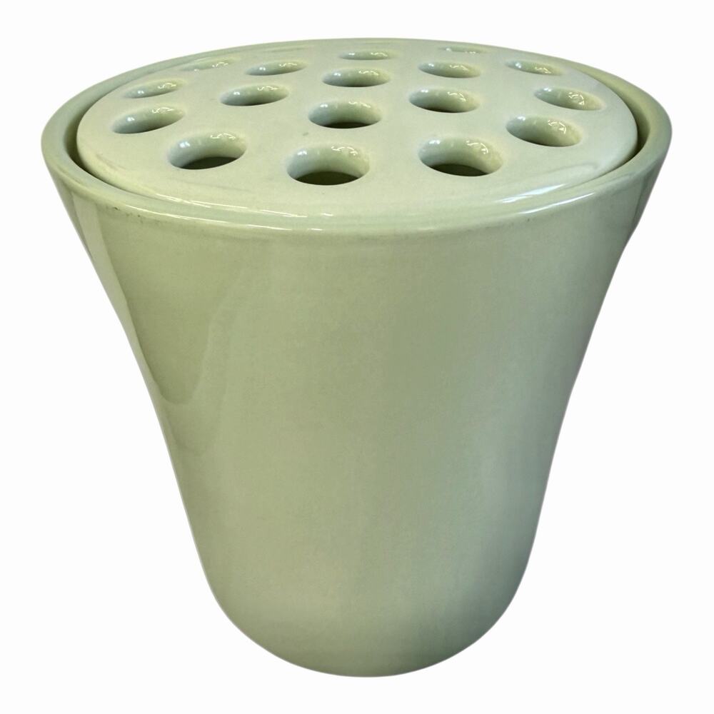 Southern Living At Home “Arrange It Easy” Vase with Removable Flower Frog Green